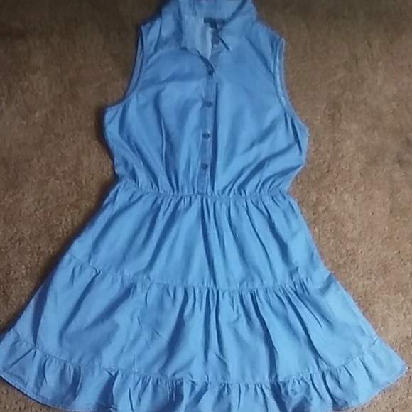 As U Wish Dresses & Skirts - As U Wish Women's Blue Denim Sleeveless Dress Sz L